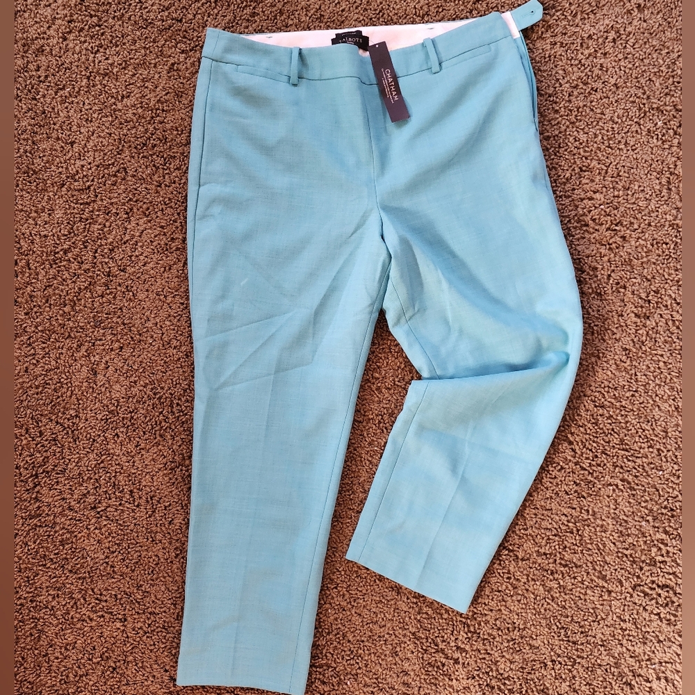 Talbots Petite Blue Dress Cropped Dress Pants